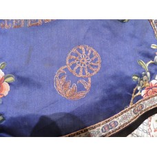 China, silk, golden threads, embroidery, solar disc